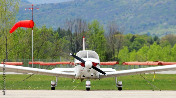 Fototapeta small plane parked