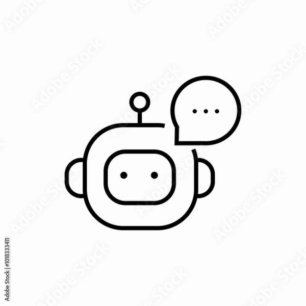Fototapeta smart chatbot icon sign vector