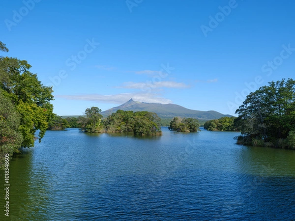 Fototapeta 大沼公園 北海道 駒ケ岳