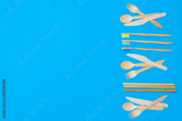 Obraz  Zero waste and plastic free concept environmentally friendly items.