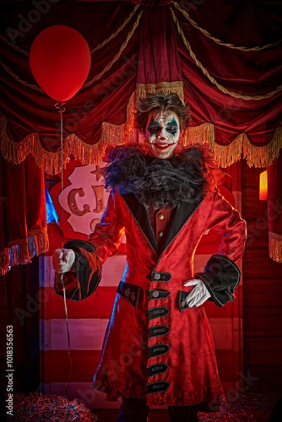 Fototapeta scary clown man