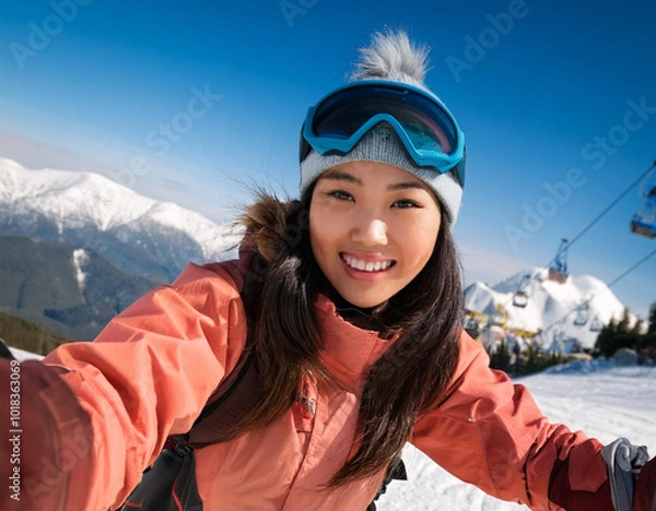 Obraz スキー場にいる人