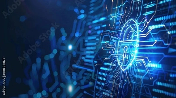 Fototapeta Cybersecurity and Data Protection