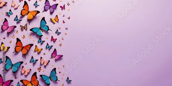 Obraz abstract background with butterflies