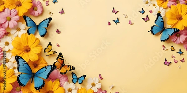 Obraz abstract background with butterflies