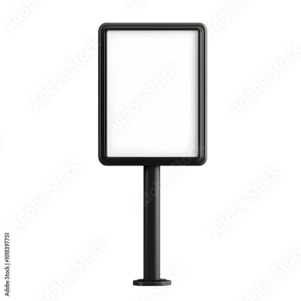 Fototapeta Blank advertising board on white background transparent background