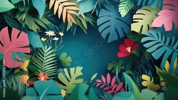 Fototapeta Leafy Background Lush Greenery Backdrop