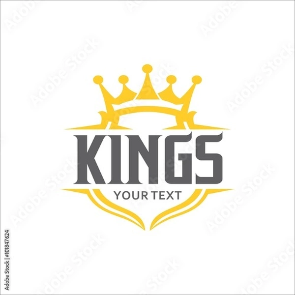 Obraz King typography emblem