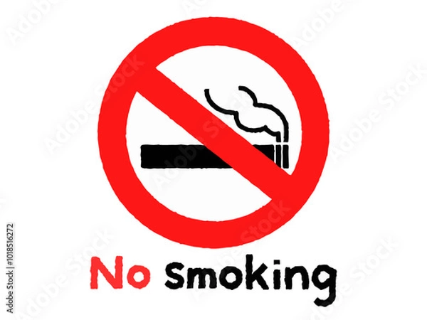 Obraz No Smoking/英語手描きアイコン