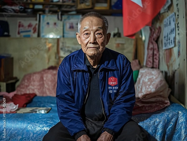 Obraz Elderly Man in Home.