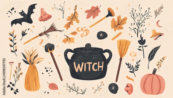 Obraz Witchcraft Elements.