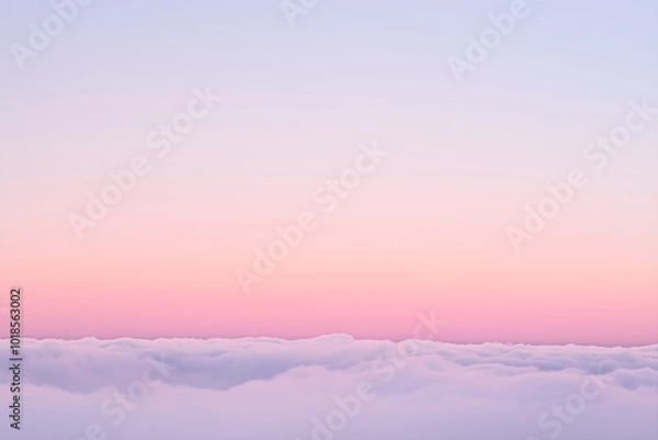 Fototapeta A Gradient of Soft Pinks and Purples Blending Seamlessly Into a Twilight Sky, Perfect for Dreamy Designs, High Resolution Wallpaper or Background