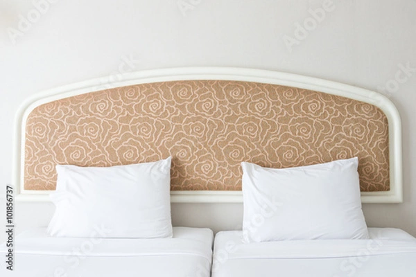 Fototapeta Double white pillow