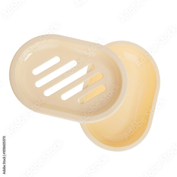 Obraz Set open soap dishes from different views isolated