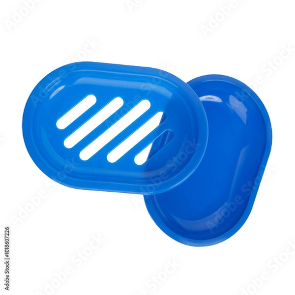 Obraz Set open soap dishes from different views isolated