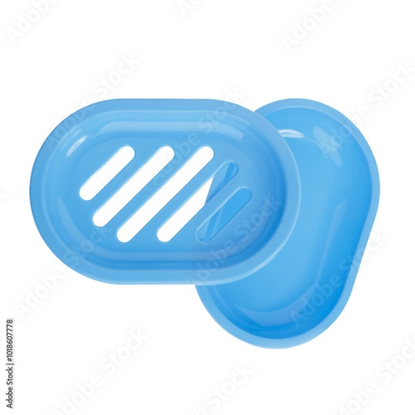 Obraz Set open soap dishes from different views isolated