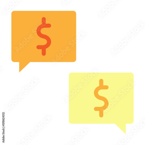 Fototapeta Chatting Vector Flat Icon Design