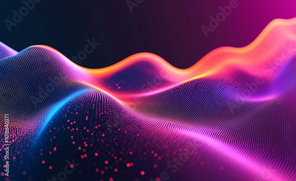 Obraz abstract background with glowing lines