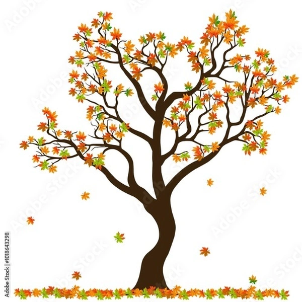 Fototapeta autumn maple tree