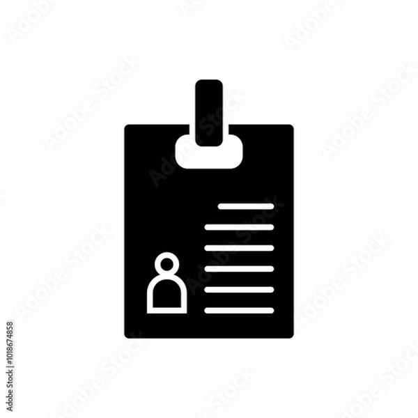 Obraz ID card icon vector