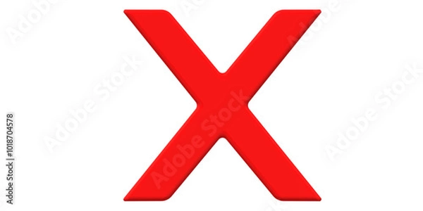 Fototapeta Cross Checkmark isolated on a Transparent Background