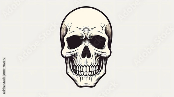 Fototapeta Simple skull pattern