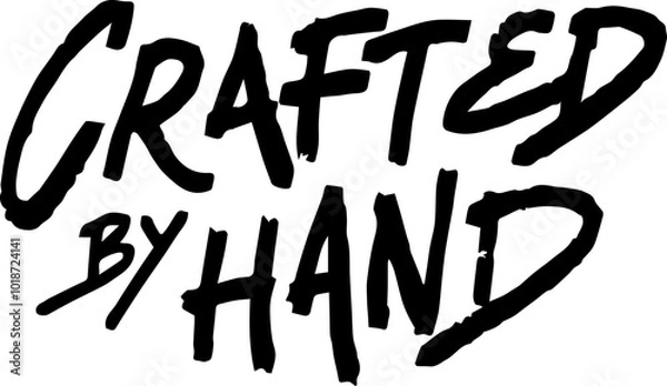 Obraz crafted by hand vector text