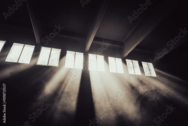 Obraz Light rays passing through windows