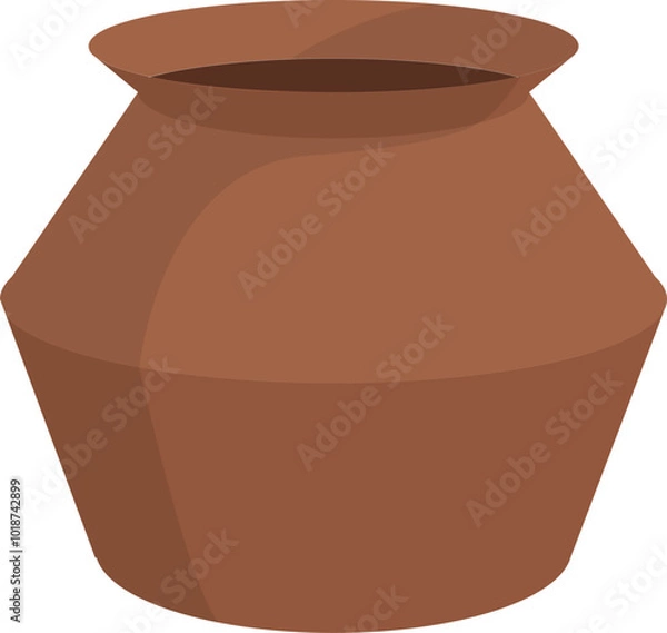 Obraz clay pot isolated on white