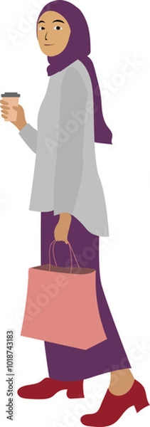 Obraz girl with a coffee