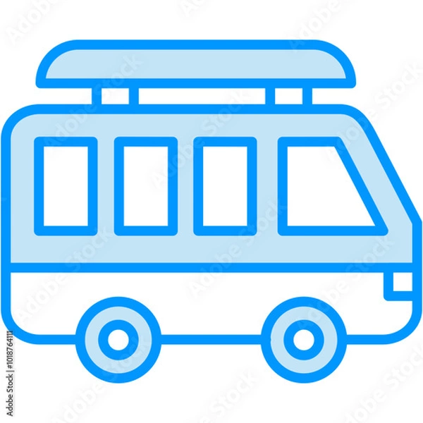 Fototapeta Surf Van vector design .svg