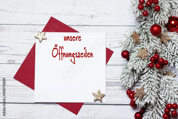 Obraz unsere Öffnungszeiten an Weihnachten