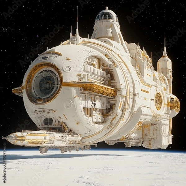 Fototapeta A futuristic space station