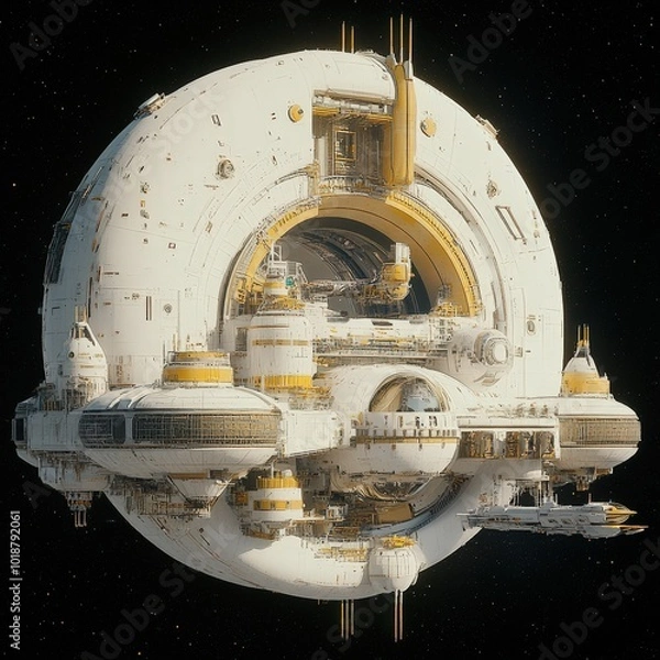 Fototapeta A futuristic space station