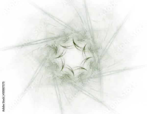 Fototapeta Elementary Particles series. Interplay of abstract fractal forms on the subject of nuclear physics science and graphic design.