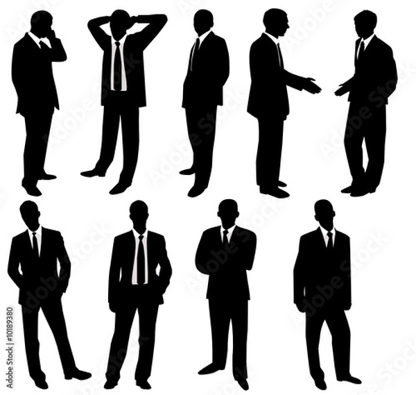 Fototapeta Collection of businessmen. Vector illustration