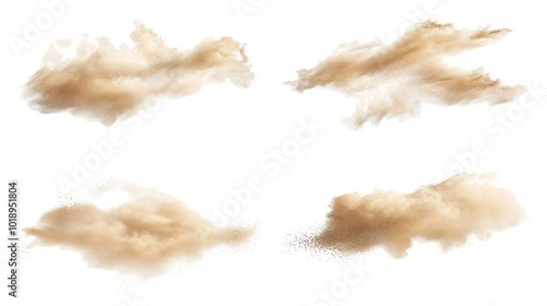 Fototapeta Sandstorm Clouds Over the Desert Generative AI