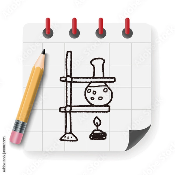 Obraz Doodle Test tube