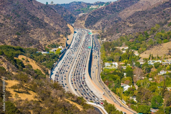 Obraz Los Angeles with busy freeway