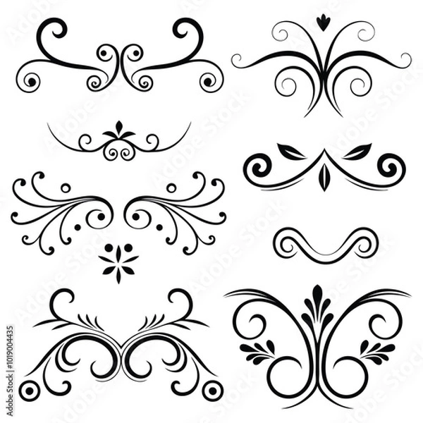 Fototapeta Vintage Flourish Elements