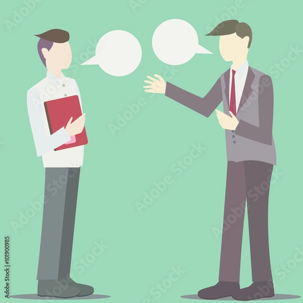 Obraz two business man's conversation