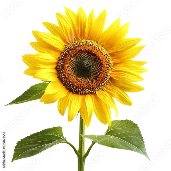 Fototapeta sunflower  isolated on transparent background Generative AI