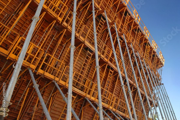 Obraz Réalisation d'un mur en béton armé