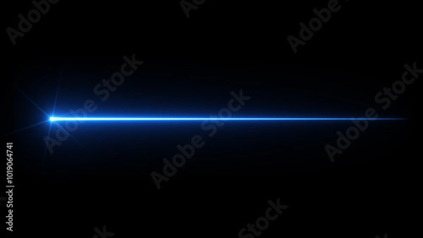 Obraz Ray of blue light tracing the movement.