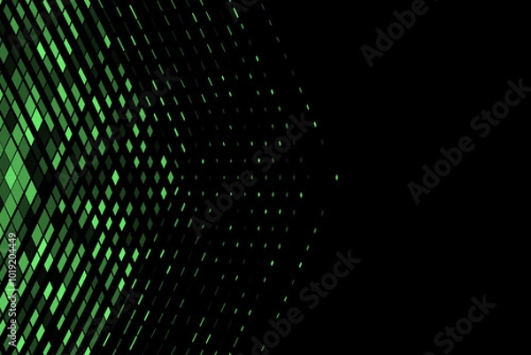 Fototapeta Green halftone abstract tech science background