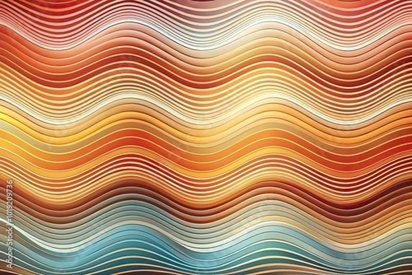 Fototapeta Abstract background with random waves reflected