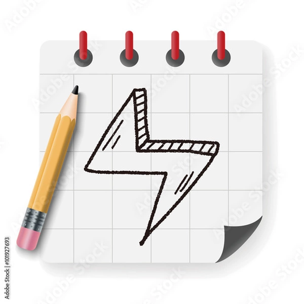 Obraz lightning doodle