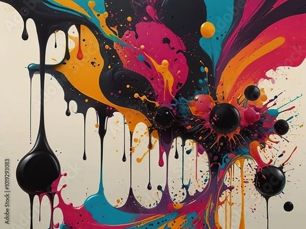 Fototapeta abstract background with splashes