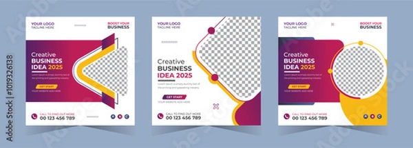 Obraz Digital marketing social media corporate business idea web banner or instagram post template