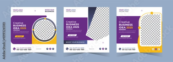 Obraz Digital marketing social media corporate business idea web banner or instagram post template
